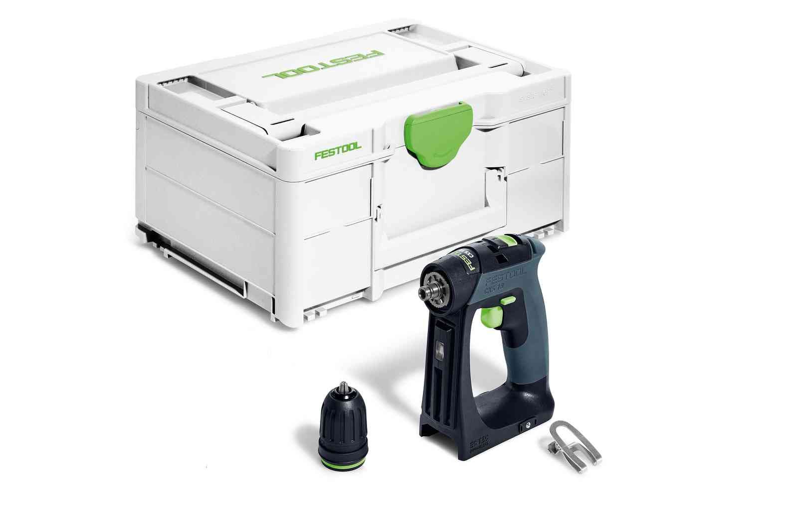 Suktuvas-gręžtuvas Festool CXS 18-Basic 18 V; (be akumuliatoriaus ir pakrovėjo)