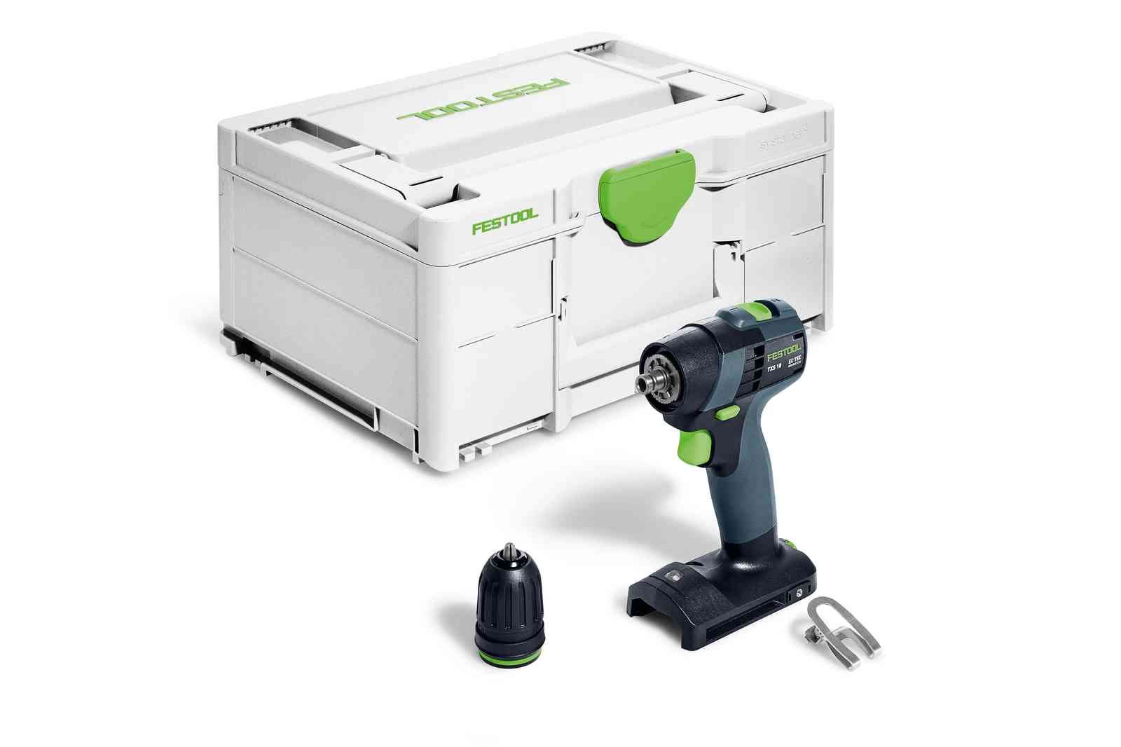 Suktuvas-gręžtuvas Festool TXS 18-Basic 18 V; (be akumuliatoriaus ir pakrovėjo)