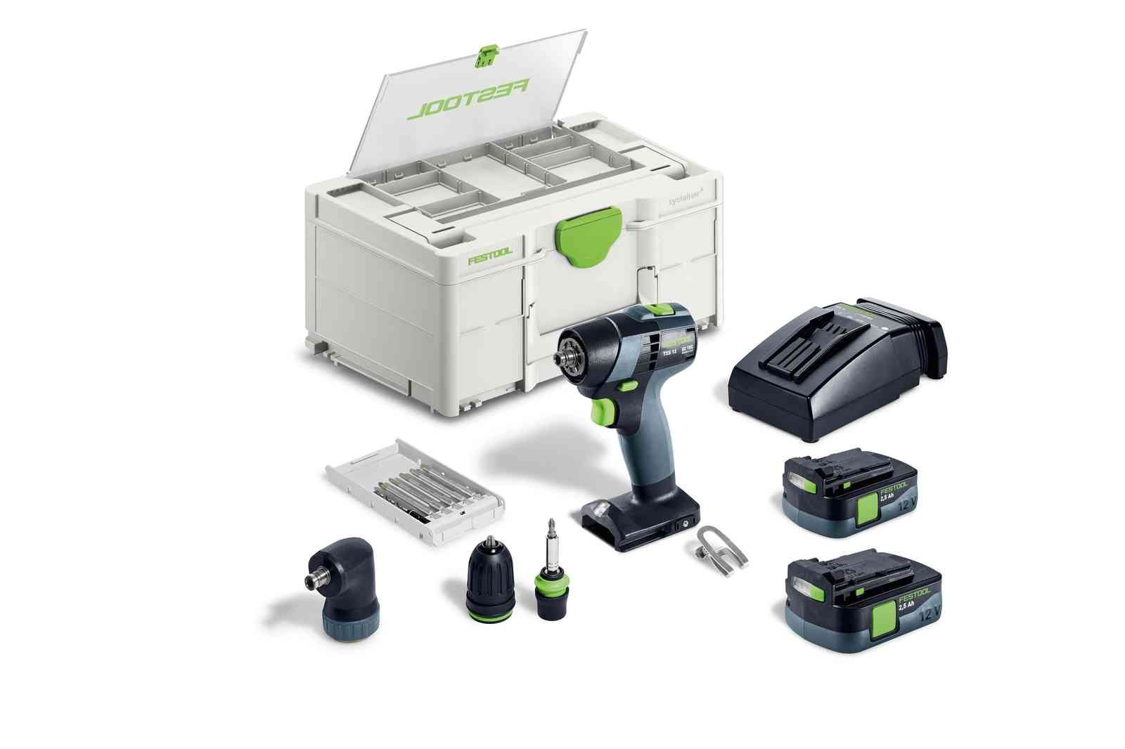 Suktuvas-gręžtuvas Festool QUADRIVE TDC 18/4 5,0/4,0 I-Set; 18 V; 5,0 Ah + 4,0 Ah akum.