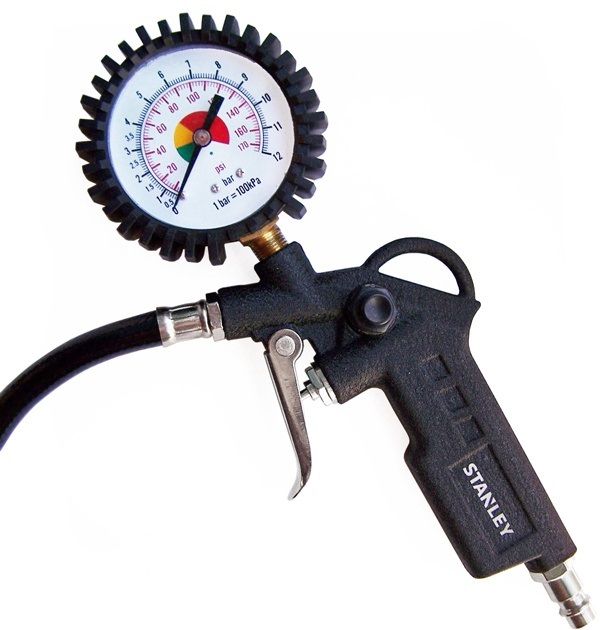 Padangų pūtimo pistoletas su manometru 