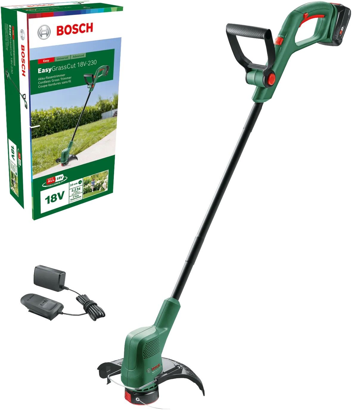 Žoliapjovė - trimeris Bosch EasyGrassCut 18V-230; 18 V; 1x2,0 Ah akum.
