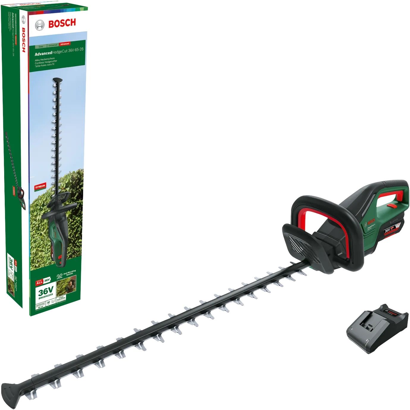 Gyvatvorių žirklės Bosch Advanced HedgeCut 36-6528; 36 V; 65 cm; 1x2,0 Ah akum.
