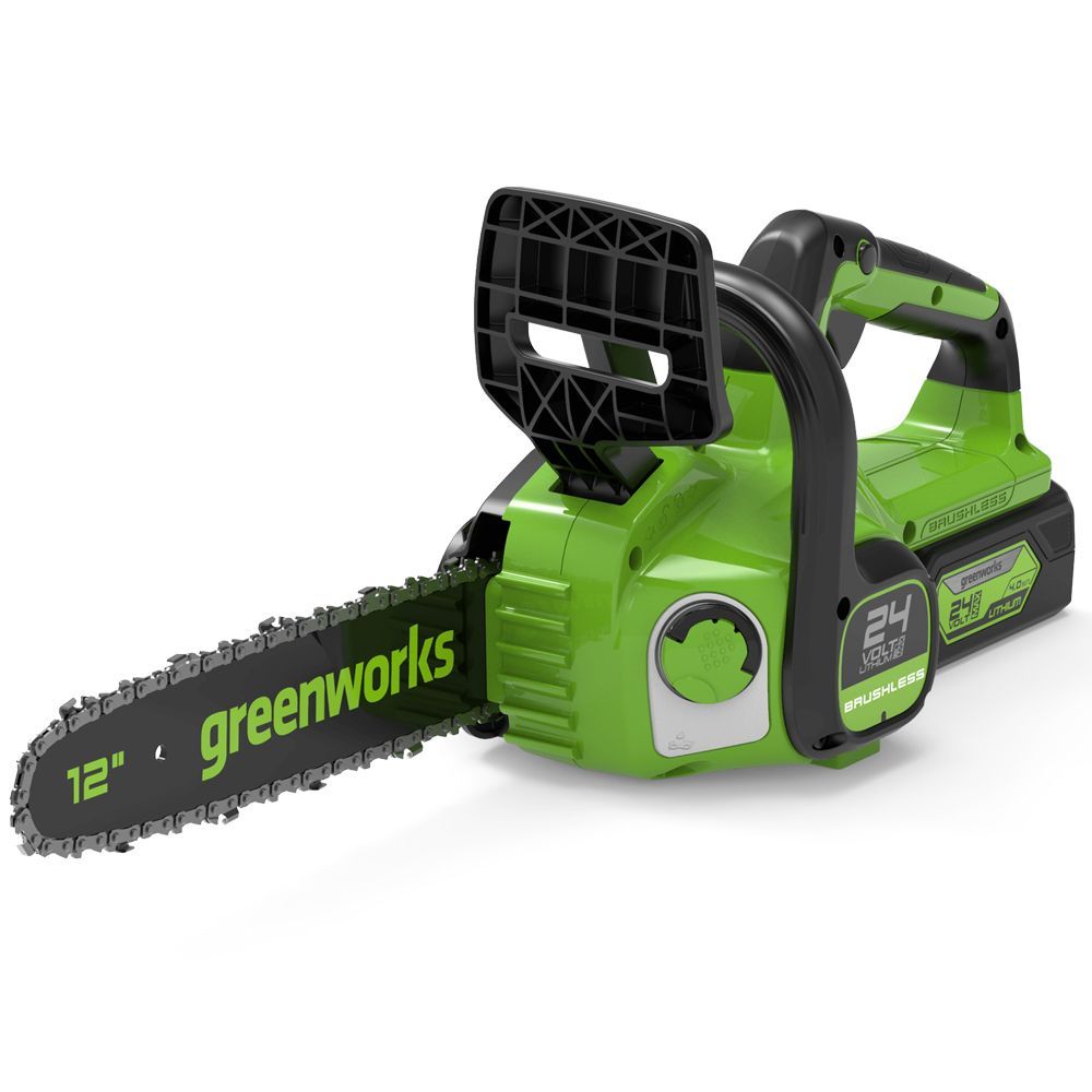 Grandininis pjūklas Greenworks GD24CS30K4; 24 V; 1x4,0 Ah; 30 cm juosta