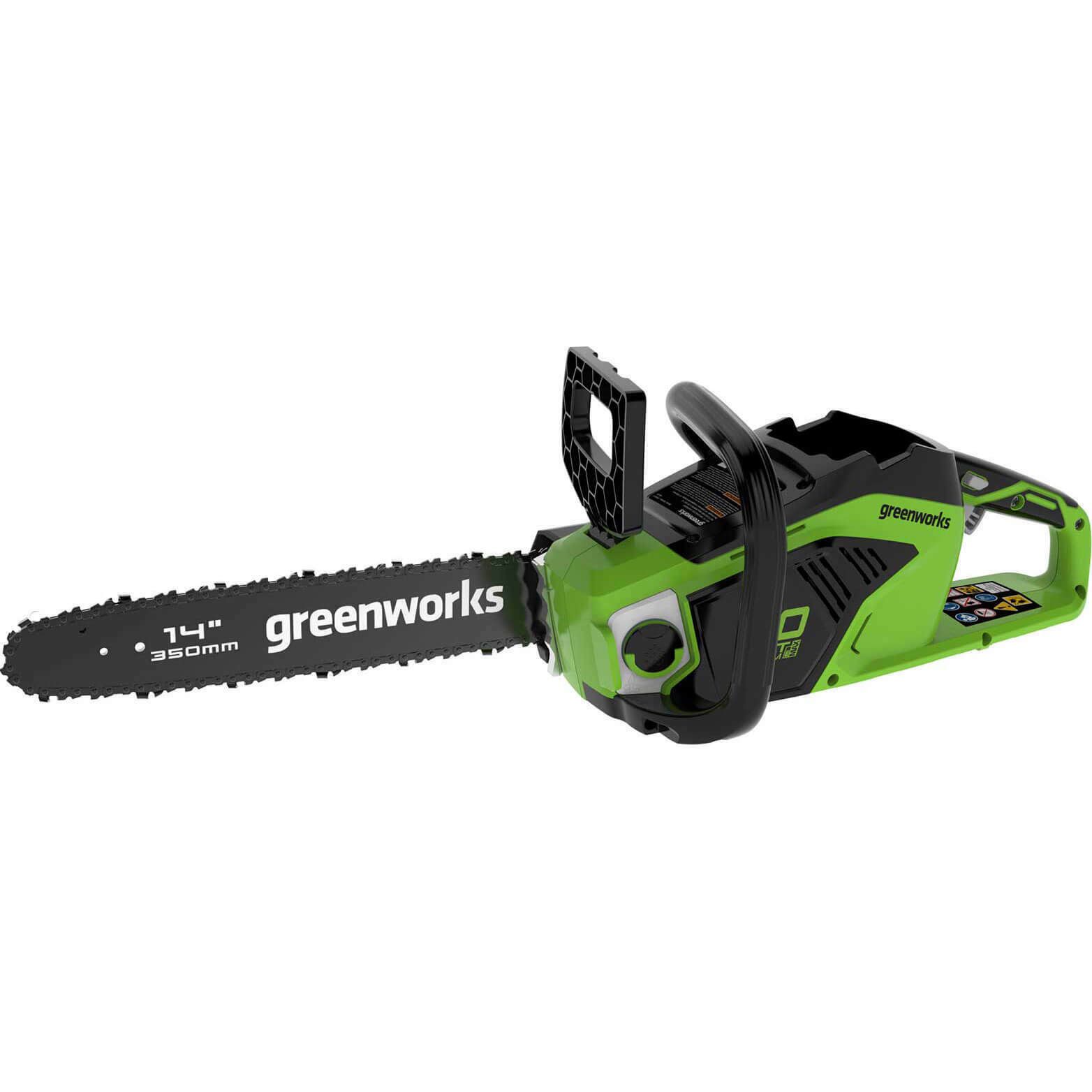 Grandininis pjūklas Greenworks GD40CS15; 40 V; 35 cm juosta (be akumuliatoriaus ir...