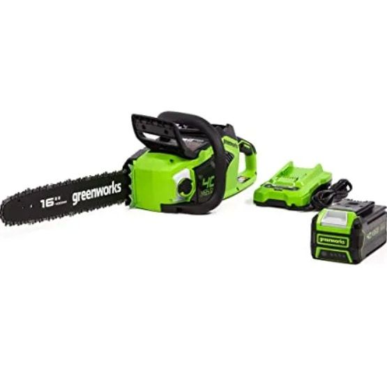 Grandininis pjūklas Greenworks GD24X2CS36K4x; 2x24 V; 2x4,0 Ah; 36 cm juosta