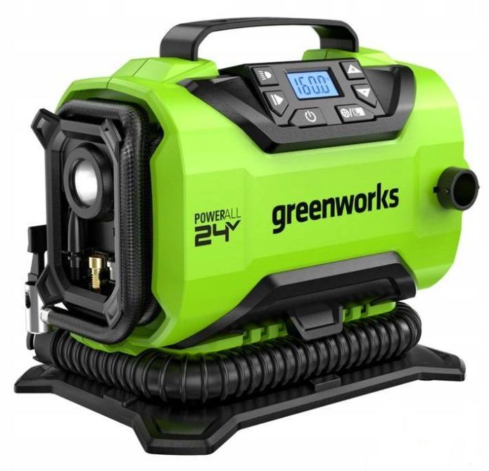 Akumuliatorinis oro kompresorius Greenworks G24IN; 24 V (be akumuliatoriaus ir pakrovėjo)