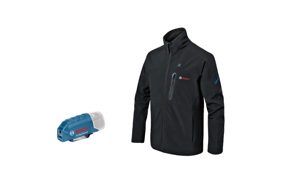 Šildoma striukė Bosch GHJ 12; XL; 18 V + usb adapteris GAA 12V-21 (be akumuliatoriaus ir pakrovėjo)