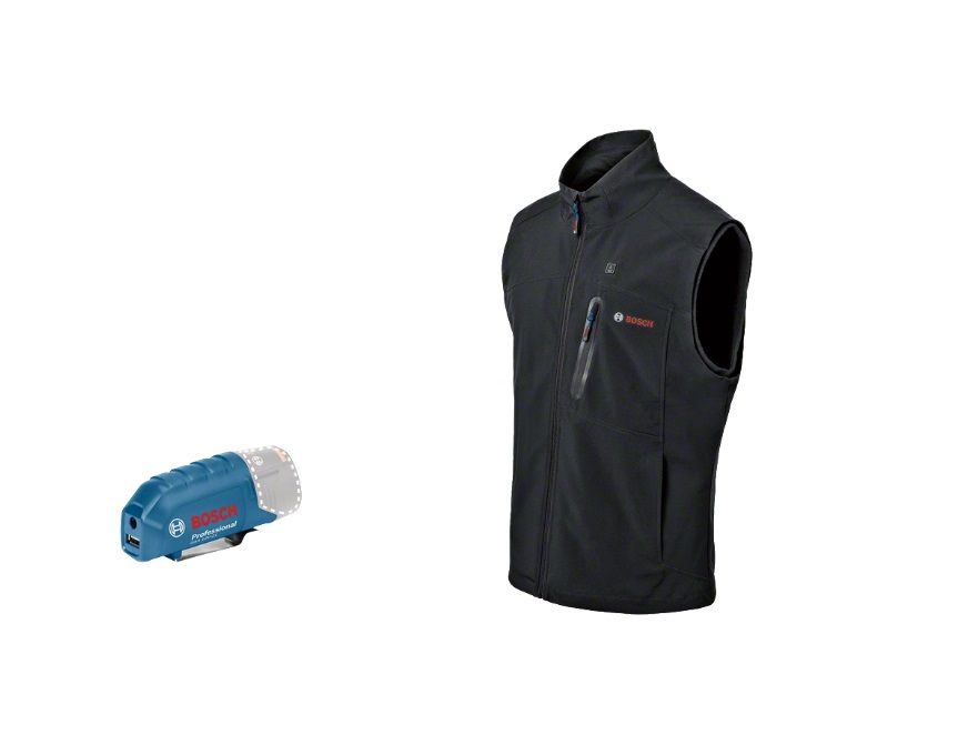 Šildoma liemenė Bosch GHV 12; L; 12 V + usb adapteris GAA 12V-21 (be akumuliatoriaus ir pakrovėjo)