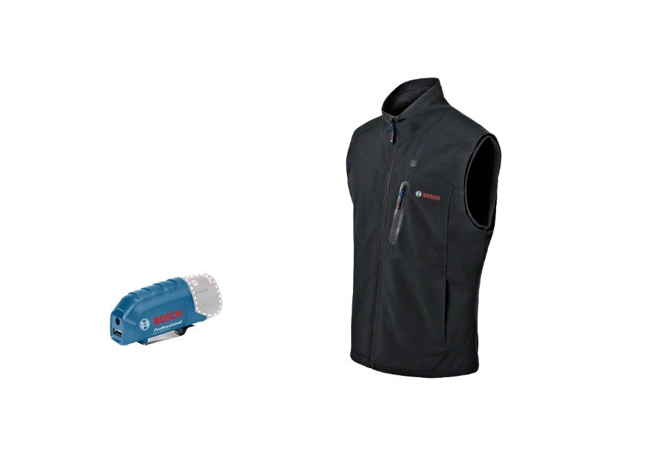 Šildoma liemenė Bosch GHV 12; M; 12 V + usb adapteris GAA 12V-21 (be akumuliatoriaus ir pakrovėjo)