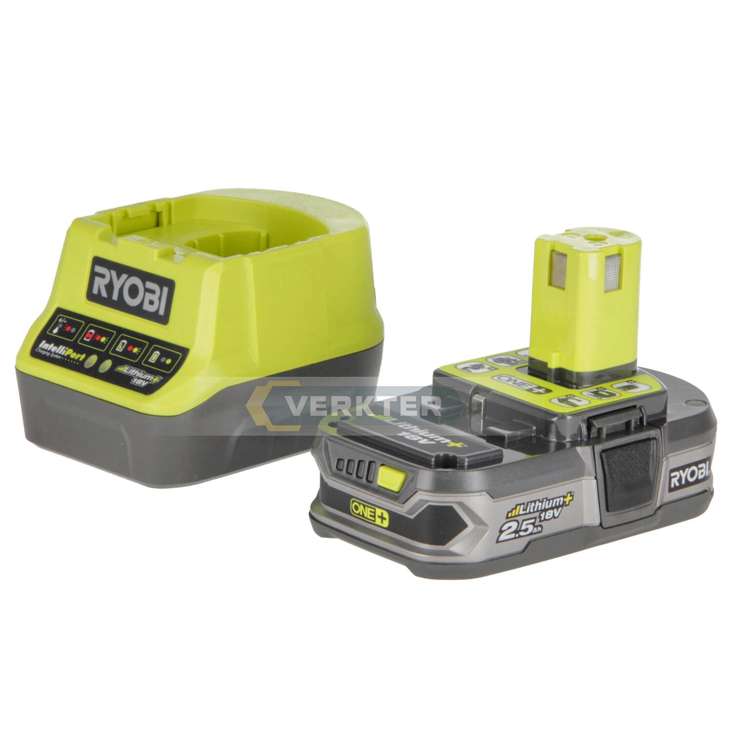 Priedų rinkinys Ryobi RC18120-125; 18 V; 1x2,5 Ah akum.&nbsp;+ pakrovėjas RC18120 ONE +