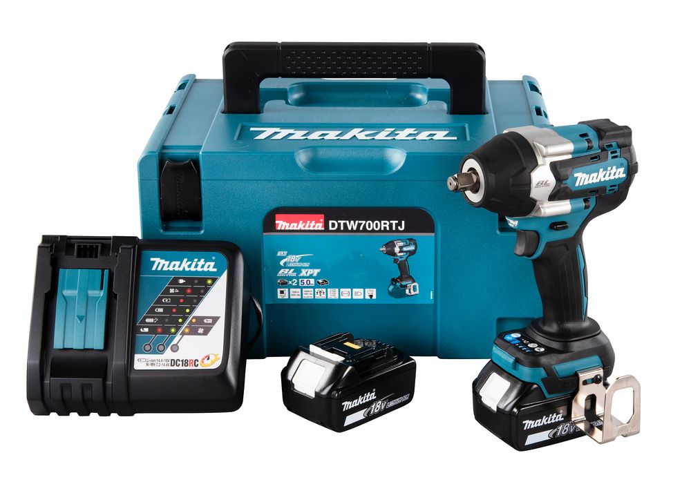 Smūginis veržliasūkis Makita DTW700RTJ; 18 V; 2x5,0 Ah 