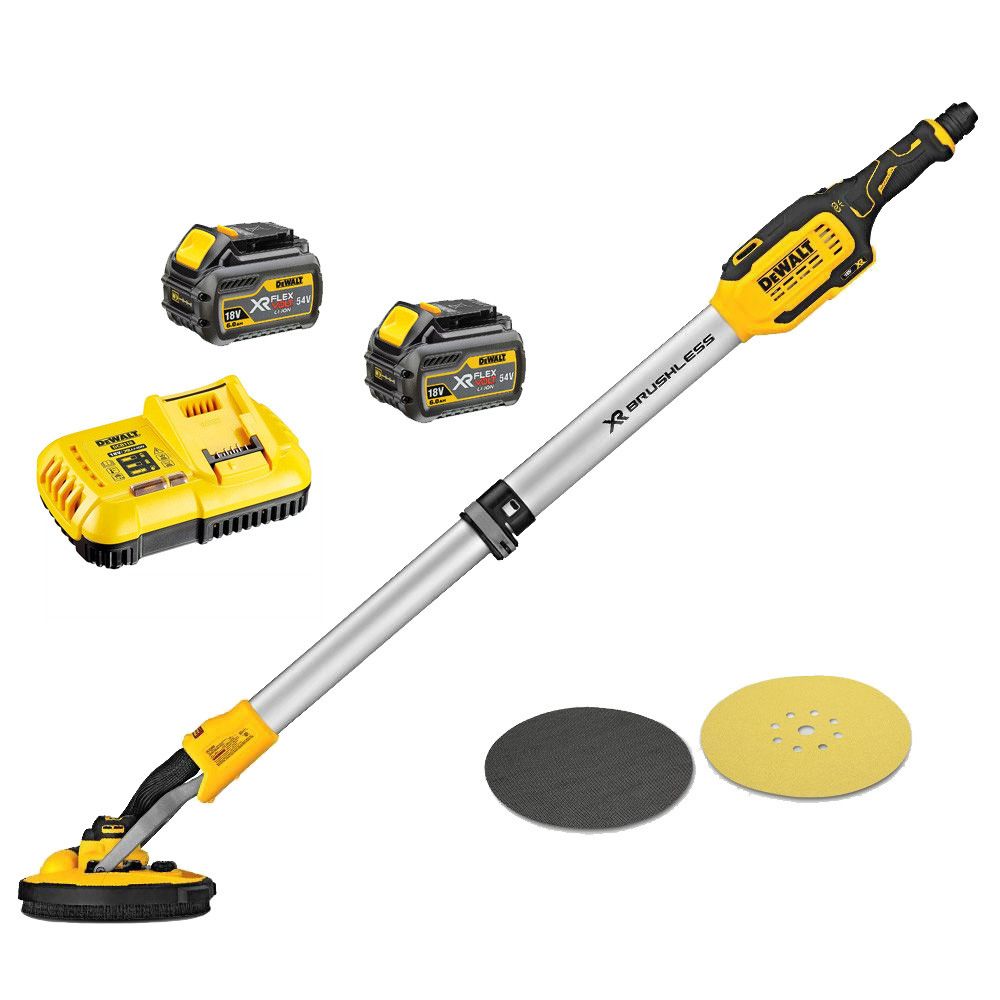 Šlifuoklis sienoms DeWalt DCE800T2-QW; 18 V; 2x6,0 Ah akum.