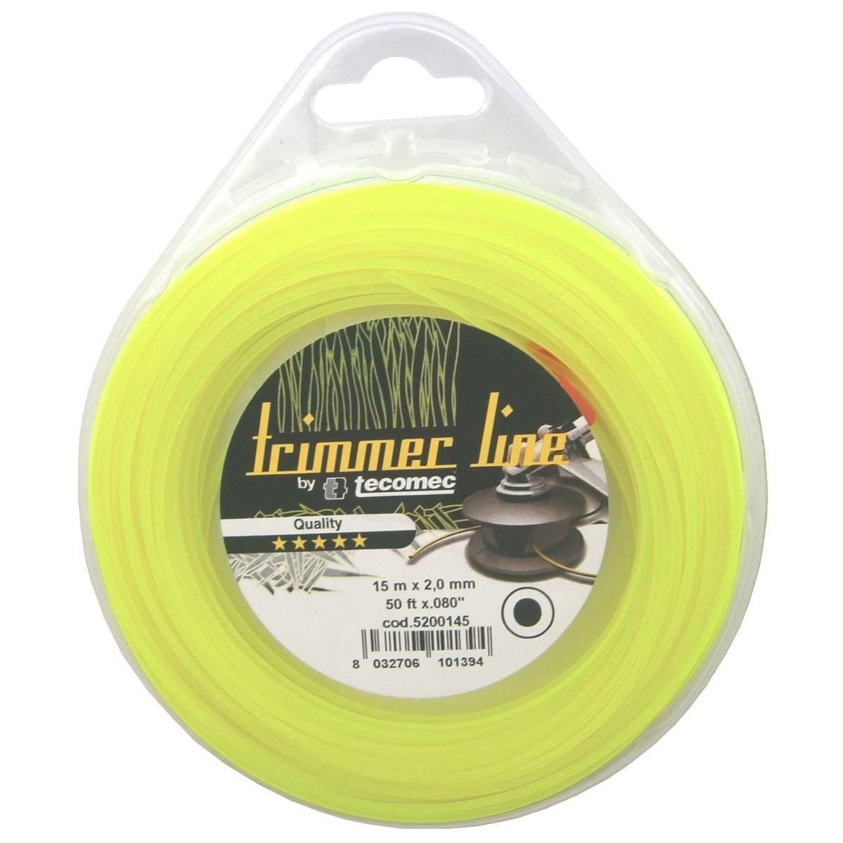 Pjovimo gija Tecomec ET5200145; 2 mm/15 m; apvali