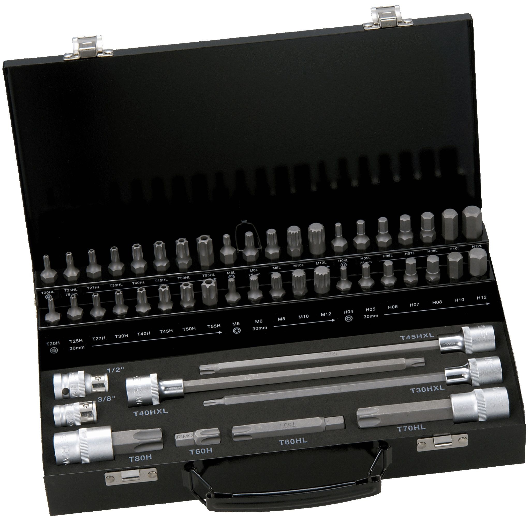 Sukimo antgalių komplektas Bahco BE5049T; 49 vnt.