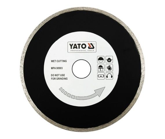 Deimantinis pjovimo diskas šlapiam pjovimui Yato YT-6017; 200x25,4 mm 