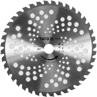 Diskas krūmapjovėms Yato YT-85150; 255x25,4 mm; Z40 