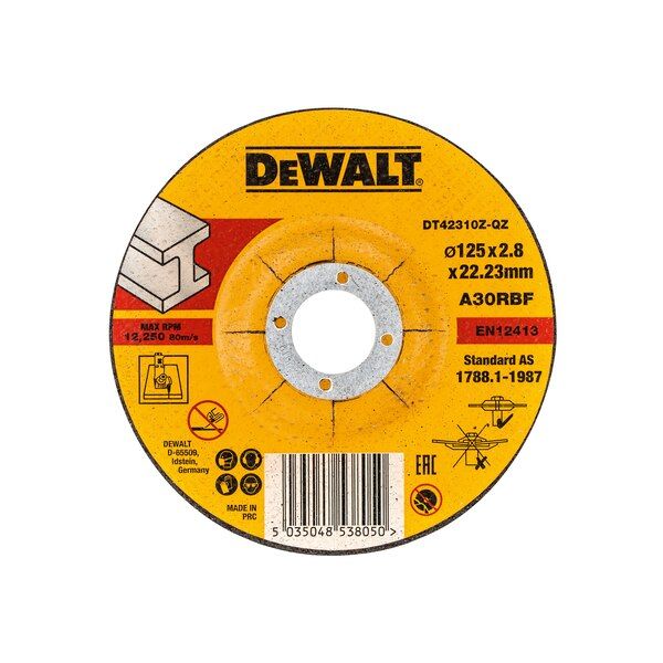 Abrazyvinis pjovimo diskas DeWalt DT42310Z-QZ; 125x2,8 mm 