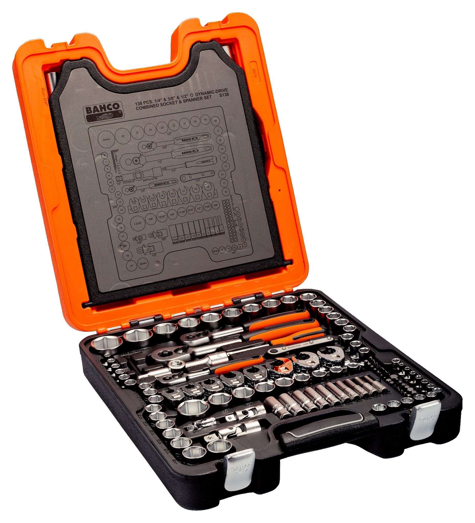 Įrankių komplektas Bahco S138; 138 vnt.