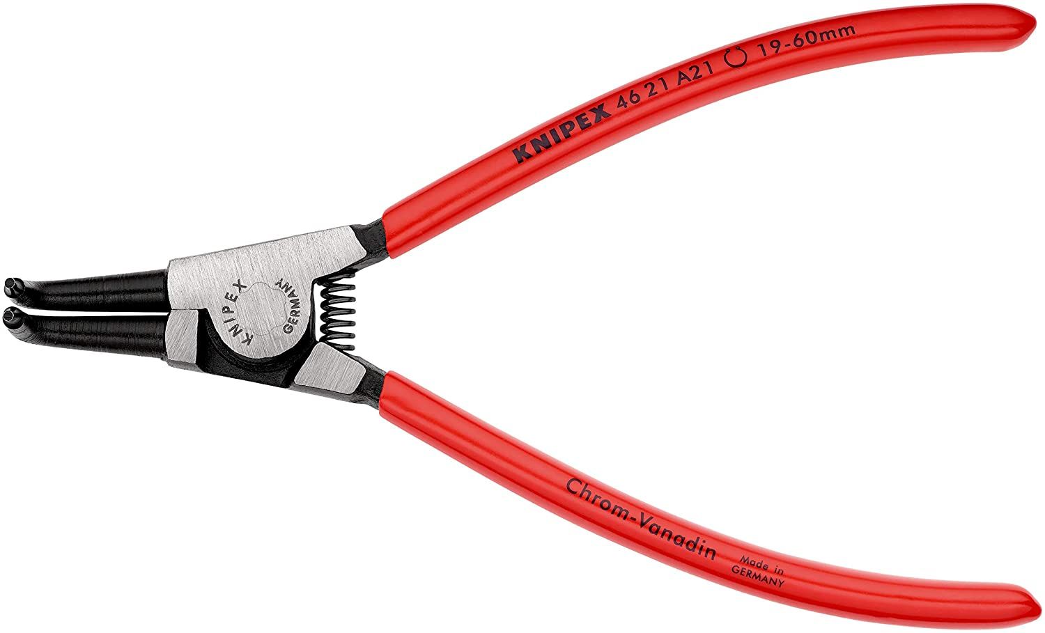 Replės žiedams Knipex 4621A21; 19-60 mm 