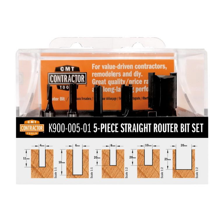 Frezų rinkinys CMT K900-005-01 Z2 RH; 5 vnt.