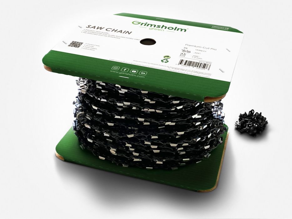 Pjovimo grandinės rulonas Grimsholm Full Chisel; .325; 1848; 1,5 mm 