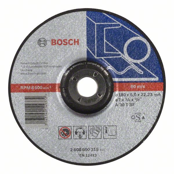Šlifavimo diskas Bosch A 30 T BF; 180x6 mm 