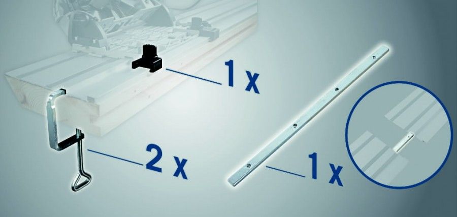 Priedų rinkinys kreipiančiąjai liniuotei Scheppach 3901802702 