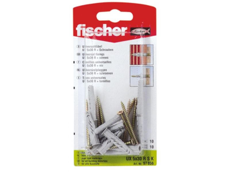 Savisriegis su kaisčiu Fischer UX R S; 8x50 mm; 5 vnt.