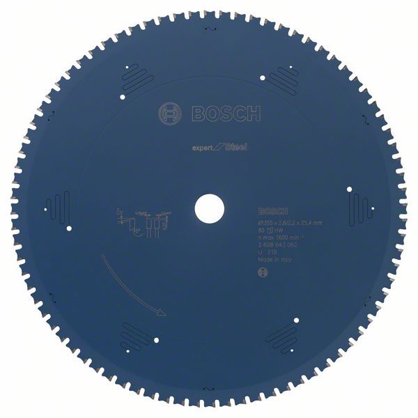 Pjovimo diskas metalui Bosch; 355x2,5x25,4 mm; Z80; 0° 