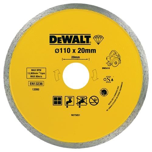 Deimantinis pjovimo diskas DeWalt DT3715-QZ; 110 mm 