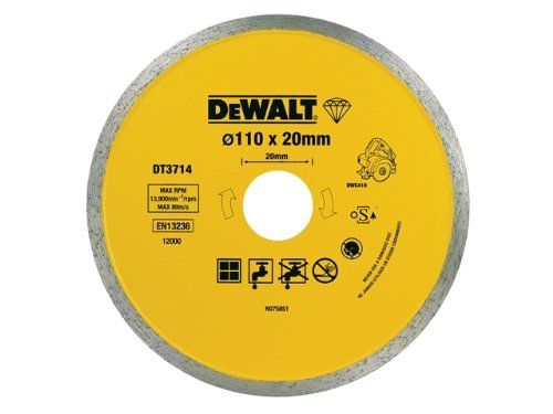 Deimantinis pjovimo diskas DeWalt DT3714-QZ; 110 mm