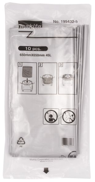 Utilizavimo maišai dulkių siurbliui Makita 195432-5; 10 vnt.