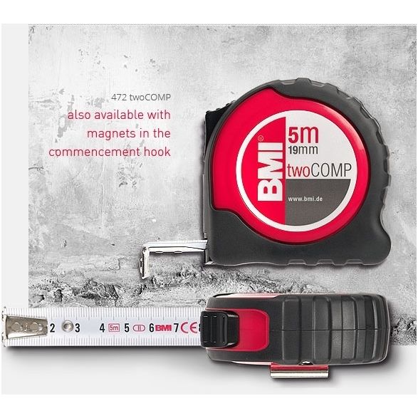 Matavimo ruletė BMI twoCOMP B472541021/25; 5 m
