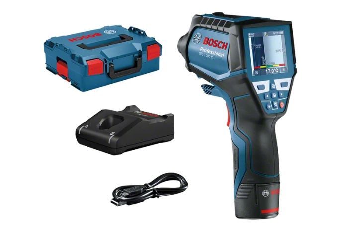 Skaitmeninis termovizorius – drėgmėmatis Bosch GIS 1000 C Professional; 1x2,0 Ah...