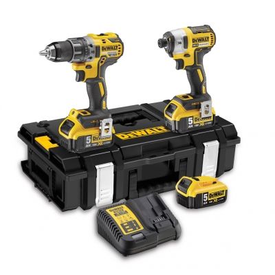 Įrankių rinkinys DeWalt DCK266P3 (DCD796+DCF887); 18 V; 3x5,0 Ah akum.
