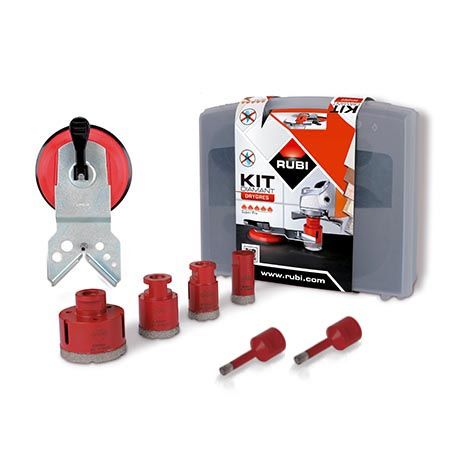 Deimantinių gręžimo karūnų rinkinys Rubi Dry Gres; 6 vnt.