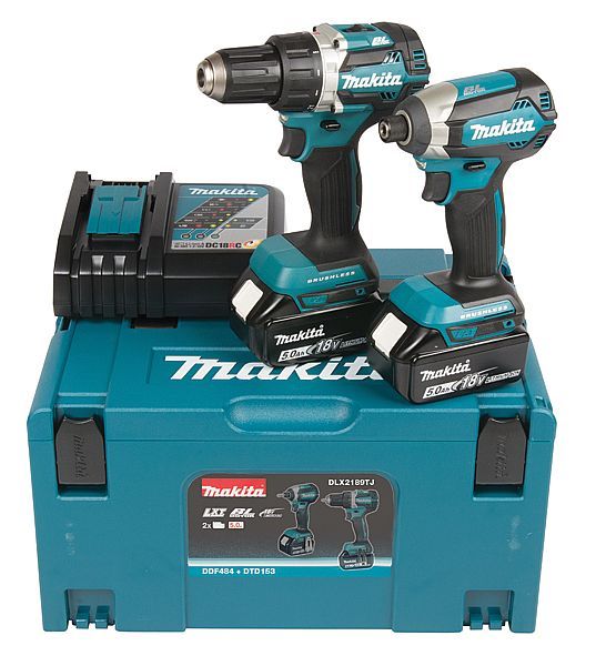 Įrankių rinkinys Makita DLX2189TJ (DDF484+DTD153); 18 V; 2x5,0 Ah akum.