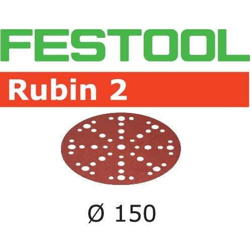 Šlif. popierius eksc. šlifuokliui Festool STF 150 mm; 48; P40; RU2; 50 vnt.