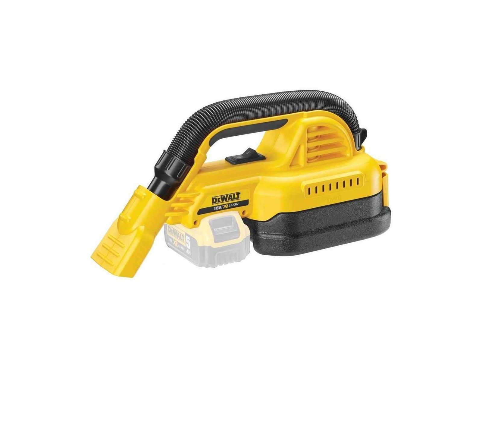 Sauso-drėgno valymo siurblys DeWalt DCV517N; 18 V (be akumuliatoriaus ir pakrovėjo)