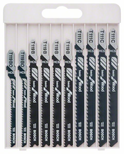 Pjūklel. kompl. Bosch ''Basic for Wood'' T119BO; T119B; T111C; 10 vnt.