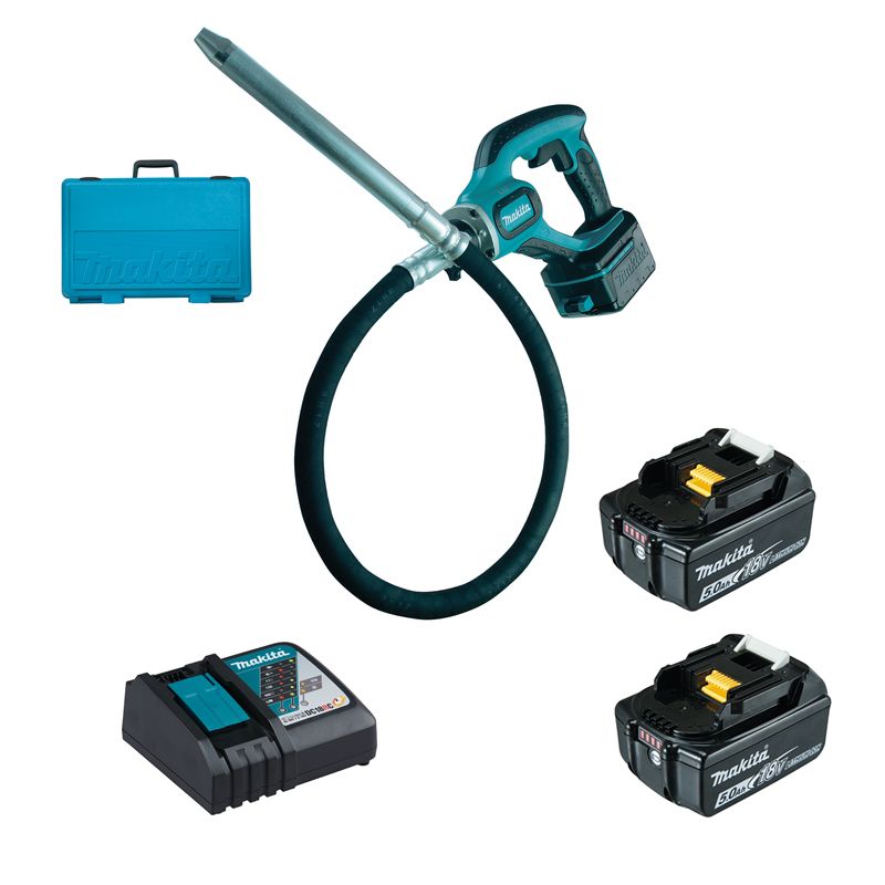 Giluminis vibratorius Makita DVR450RTE; 18 V; 2x5,0 Ah akum.