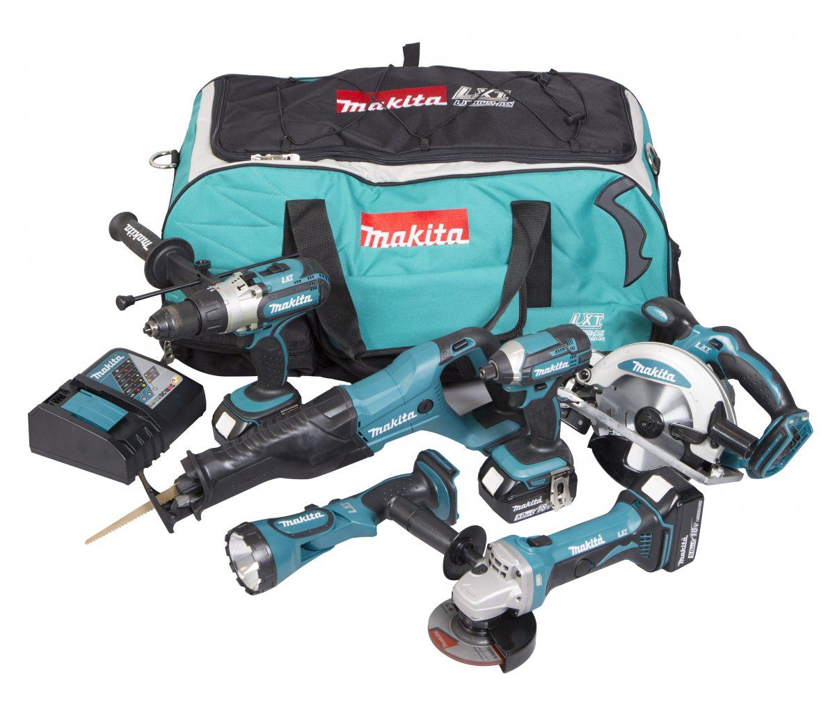 Įrankių rinkinys Makita DLX6043T (DTD152 + DHP451 + DSS610 + DGA452 + DJR186 +...
