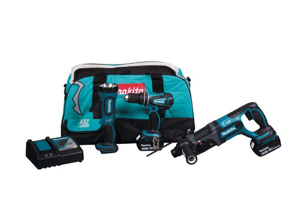 Įrankių rinkinys Makita DLX3008M (DHP456 + DHR241 + DML185); 18 V; 2x4,0 Ah akum.