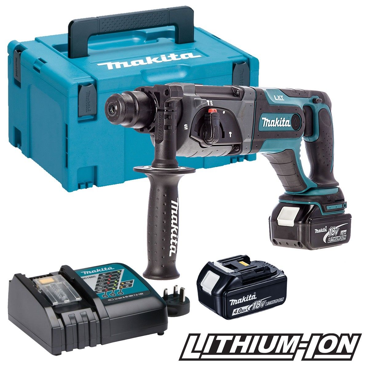 Akum. perforatorius Makita DHR241RTJ; 2,0 J; SDS-plus; 18 V; 2x5,0 akum.