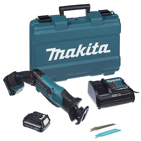 Akumuliatorinis tiesinis pjūklas Makita JR103DSAE; 10,8 V; 2x2,0 Ah akum.