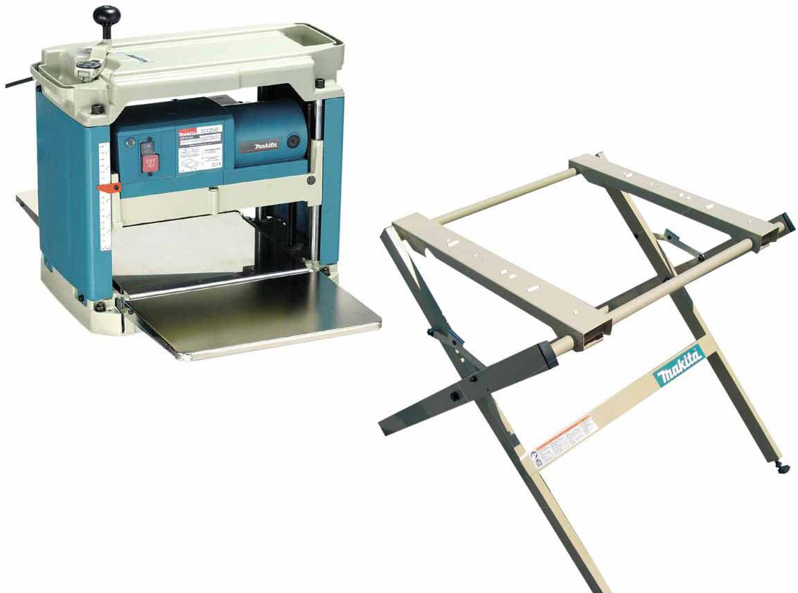 Reismusinės obliavimo staklės Makita 2012NBX + darbastalis