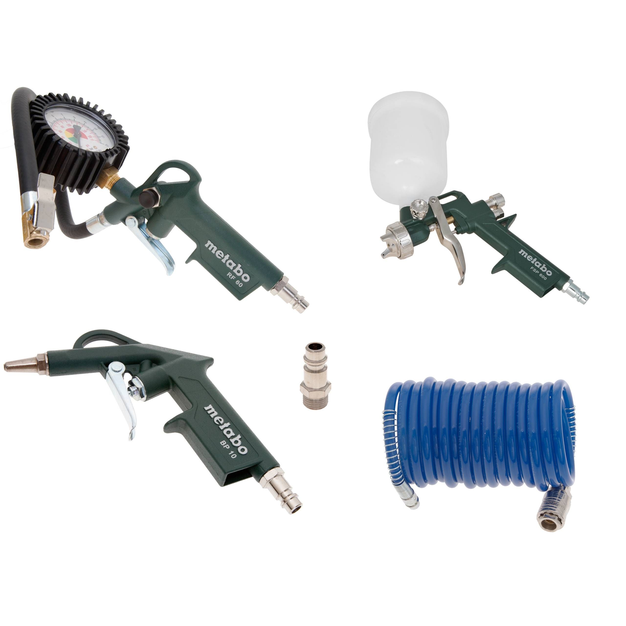 Kompresoriaus įrankių rinkinys dažymui ir pūtimui Metabo LPZ 4 Set