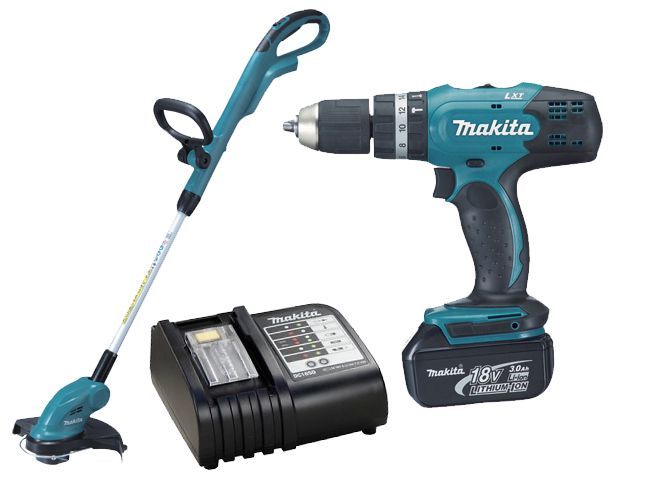 Įrankių rinkinys Makita DLX2114S (DHP453Z + DUR181Z); 18V; 1x3,0 Ah akum.