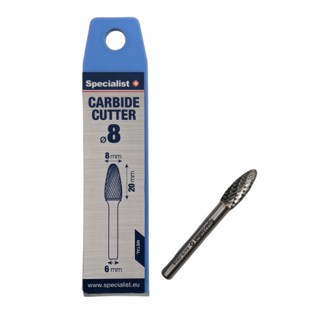 Kietmetalio freza Specialist 64/9-0804; 8x20x6 mm
