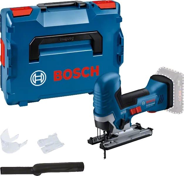 Akumuliatorinis siaurapjūklis Bosch GST 18V-125 S Solo; 18 V (be akumuliatoriaus ir pakrovėjo) + L-Boxx